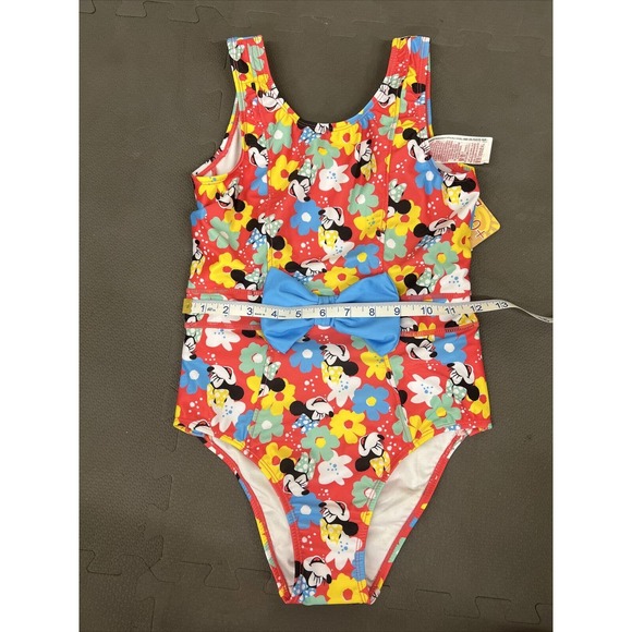 NWT Disney Minnie Mouse Diaper & G-Tube Friendly Adaptive Swimsuit 1pc UPF 50+ - Picture 10 of 11